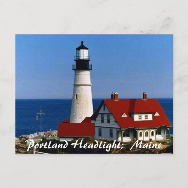 Postal Faros de Portland, Maine (Anverso)