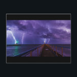 Postal Faros en una tormenta de lluvia púrpura<br><div class="desc">Faros en una tormenta de lluvia púrpura</div>