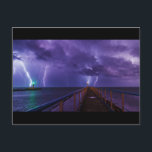 Postal Faros en una tormenta de lluvia púrpura<br><div class="desc">Faros en una tormenta de lluvia púrpura</div>