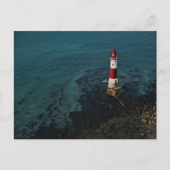 Postal Faros | Faro de Beach Head en Inglaterra (Anverso)