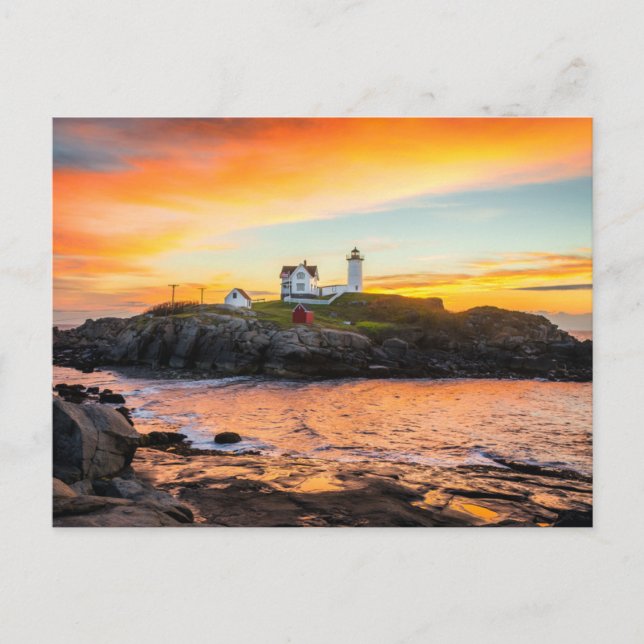 Postal Faros | Faro de Nubble Maine (Anverso)