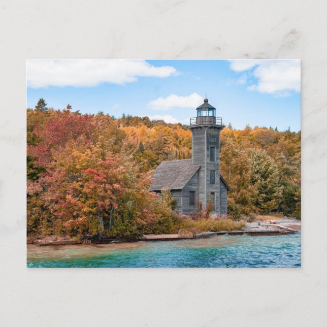 Postal Faros | Grand Island East Channel Light (Anverso)