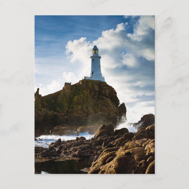Postal Faros | La Corbière Islas del Canal (Anverso)