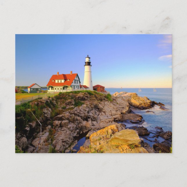 Postal Faros | Rockport Lighthouse Maine (Anverso)