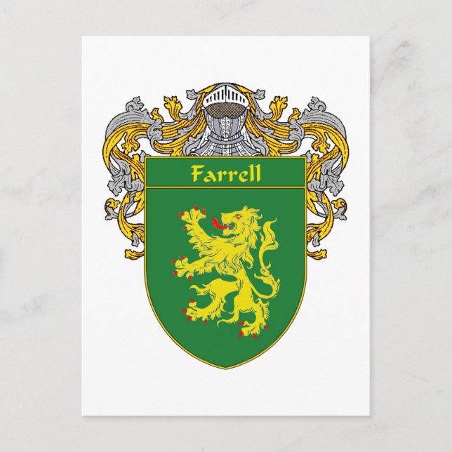 Postal Farrell Coat of Arms (Mantled) (Anverso)