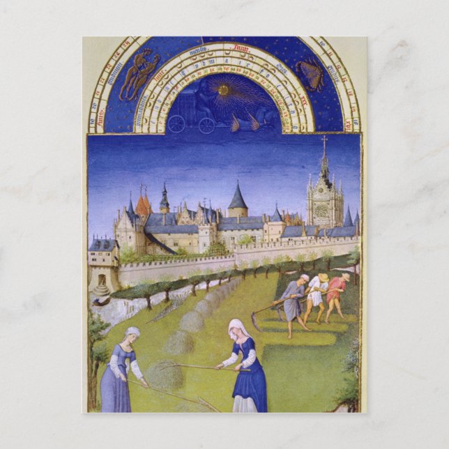 Postal Fascimile de junio: Haymaking (Anverso)