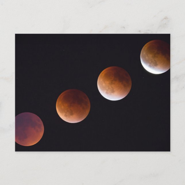 Postal Fases de Eclipse Lunar Total | Seattle (Anverso)