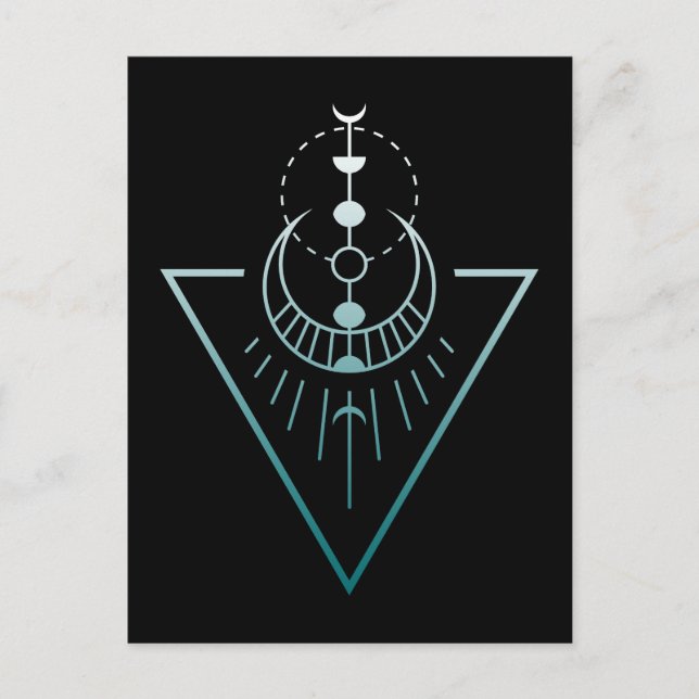 Postal fases de luna geo (Anverso)