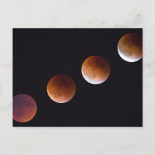 Postal Fases del eclipse lunar total   Seattle