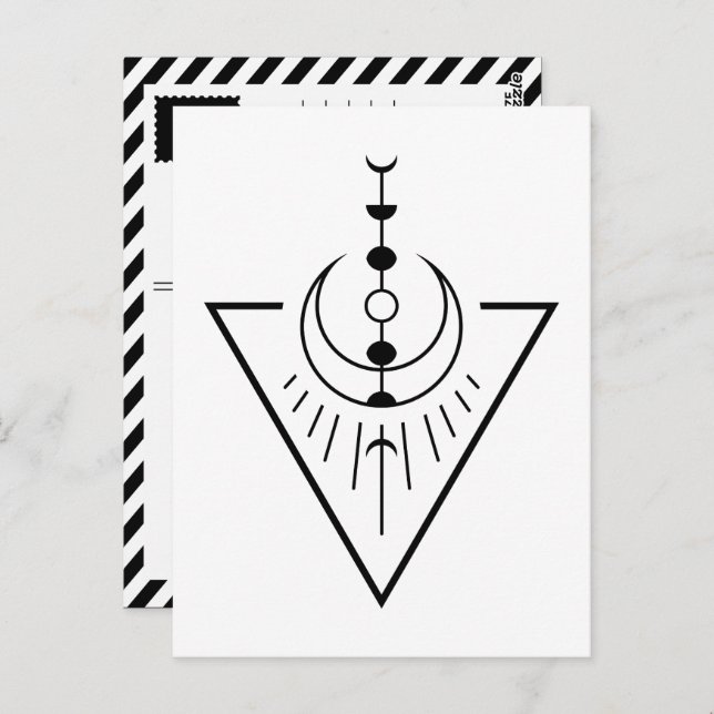 Postal fases emergentes de la luna solar (Anverso / Reverso)