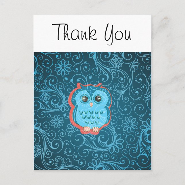 Postal Fashion floral fino y lindo Guay Girly Retro (Anverso)