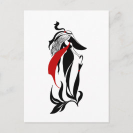 Postal Fashion glamour beautiful graphic illustration