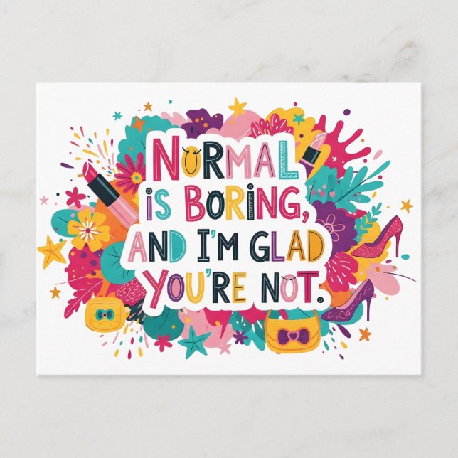 Postal Fashion Glamour Makeup Statement Quote Design (Anverso)