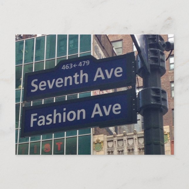 Postal Fashion Seventh Avenue Garment District NYC Street (Anverso)