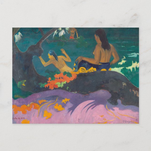 Postal Fatata te Miti por Gaugin (Anverso)
