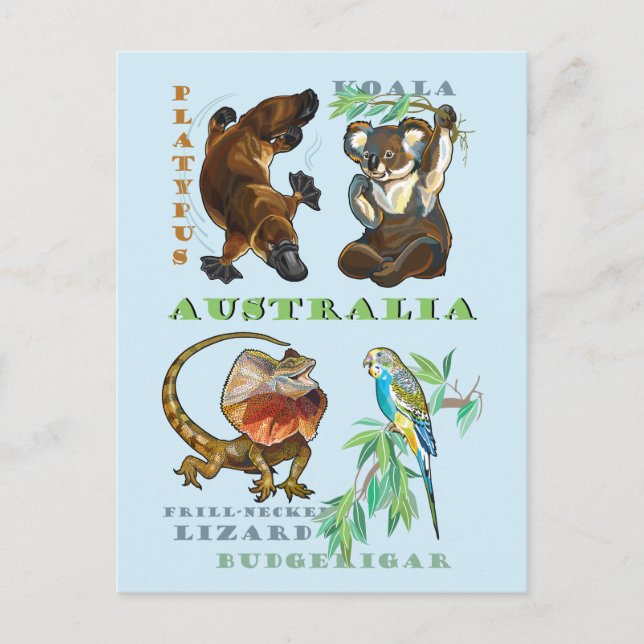 Postal Fauna de Australia (Anverso)