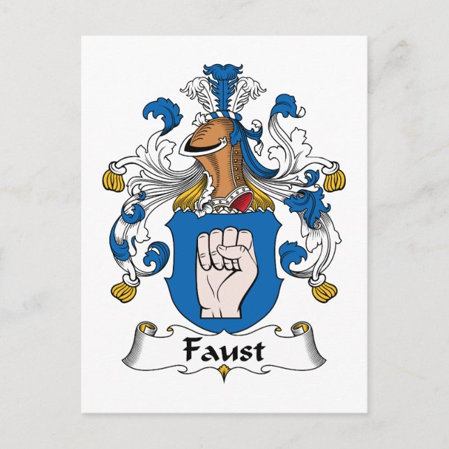 Postal Faust Family Crest (Anverso)