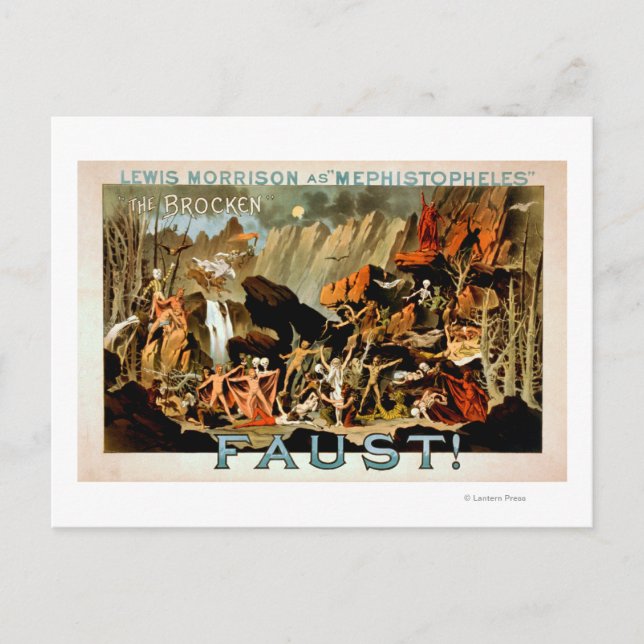 Postal Fausto Poster de teatro musical (Anverso)