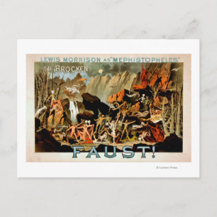 Postal Fausto Poster de teatro musical