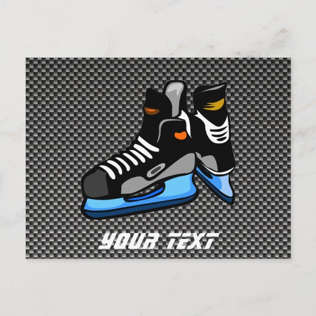 Postal Faux Carbon Fiber Hockey Skates (Anverso)