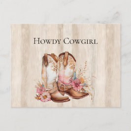 Postal Faux Rusam Cream Wood Rosa Rosa Cowgirl Boots