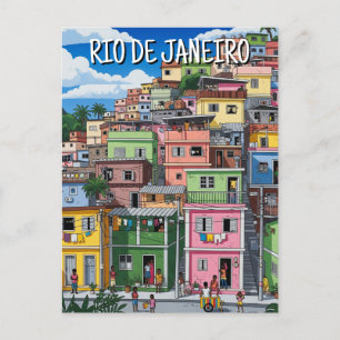 Postal Favelas de Río de Janeiro