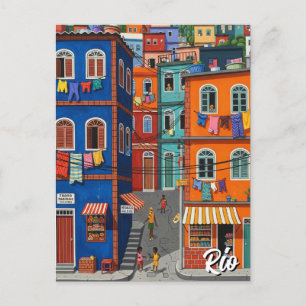 Postal Favelas de Río de Janeiro