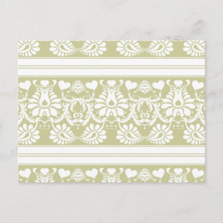 Postal Favor de la Boda Floral Vintage Blanca