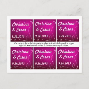 Postal Favor Etiquetas Plano de papel Purple Loop Purples