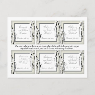 Postal Favor Tags Winter Blossom