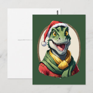 Postal Favoritos divertidos de animales de Navidad - Dino