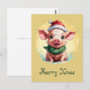 Postal Favoritos divertidos de animales en Navidad - Pigl