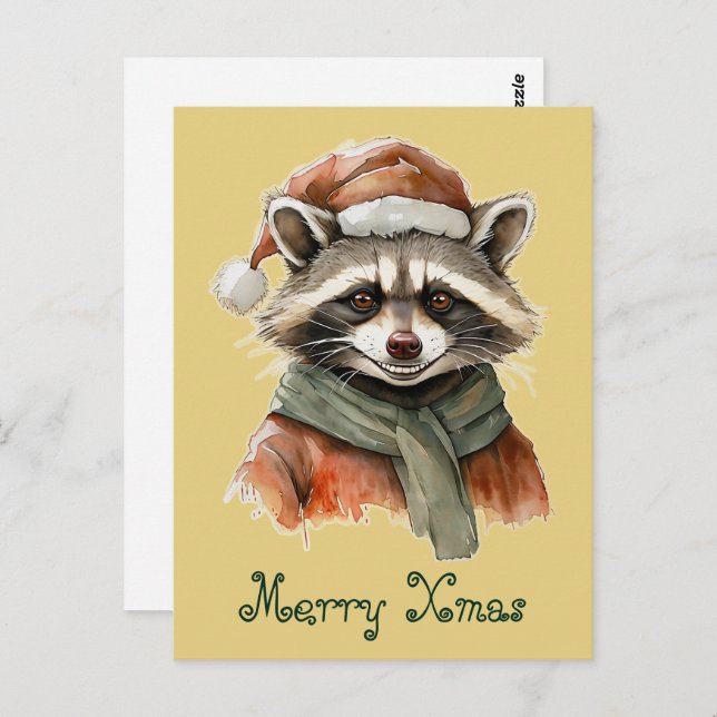 Postal Favoritos divertidos de los Navidades de animales  (Anverso / Reverso)