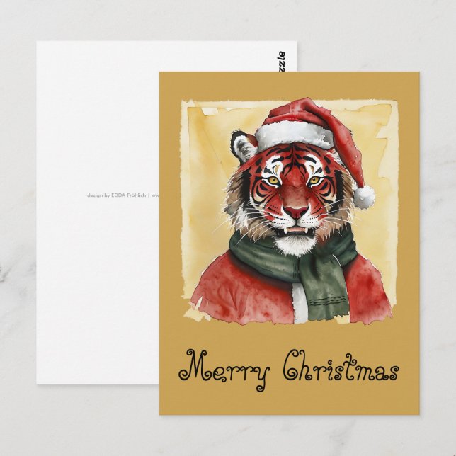 Postal Favoritos divertidos de los Navidades de animales  (Anverso / Reverso)