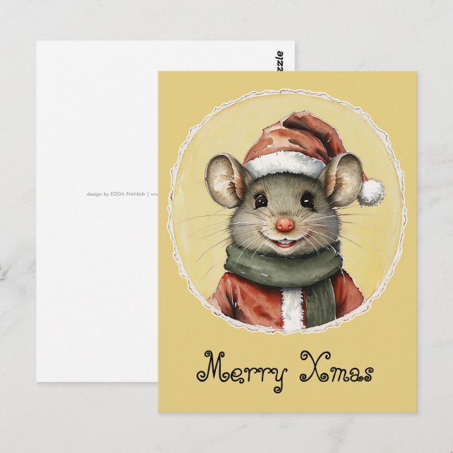 Postal Favoritos divertidos de los Navidades de animales  (Anverso / Reverso)