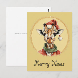Postal Favoritos divertidos de los Navidades de animales