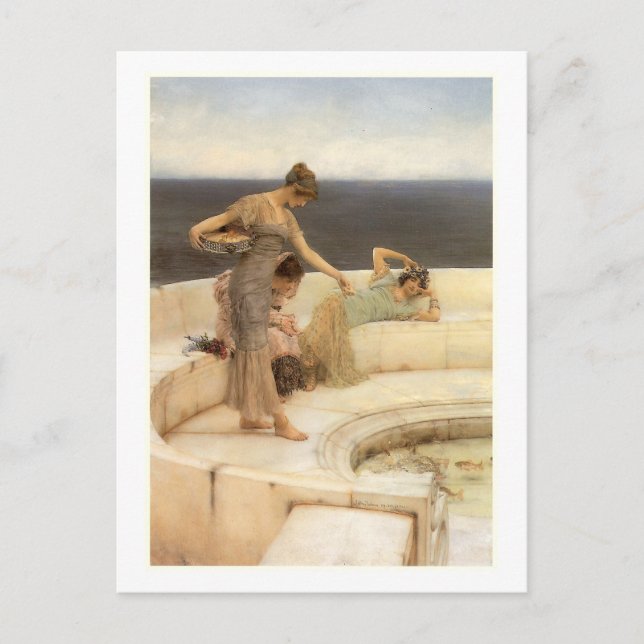 Postal Favoritos plateados por Sir Lawrence Alma-Tadema (Anverso)