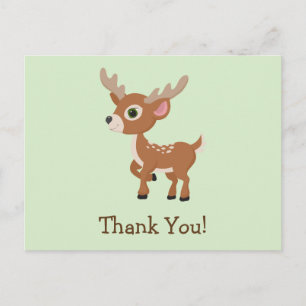 Postal Fawn, Baby Deer Gracias