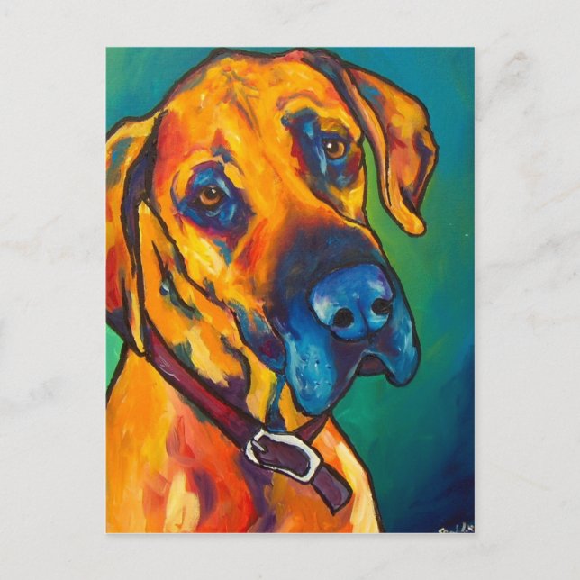 Postal Fawn Great Dane (Anverso)