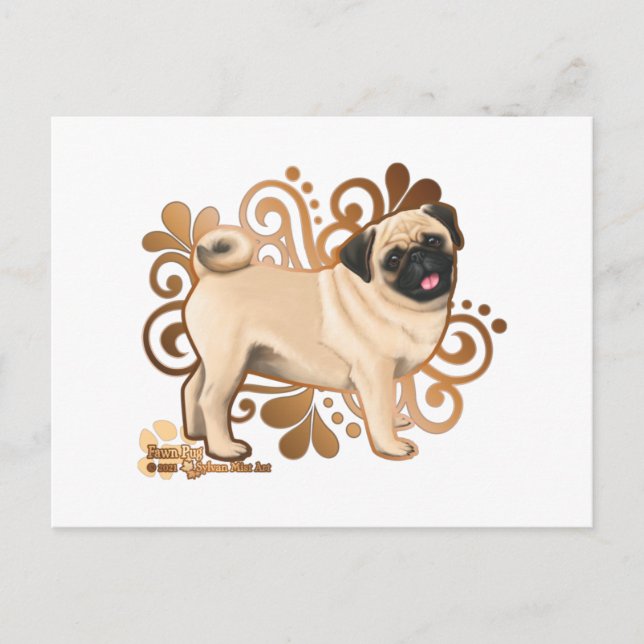 Postal Fawn Pug (Anverso)