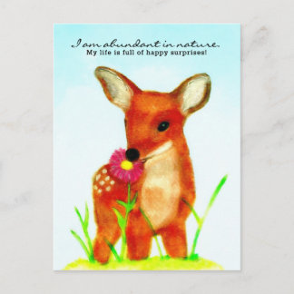 Postal Fawn - Soy abundante en la naturaleza.