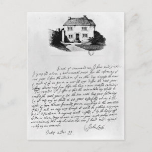 Postal Fax de la carta que ilustra la casa en