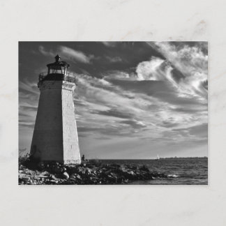 Postal Fayerweather Lighthouse - Bridgeport, CT Postcard