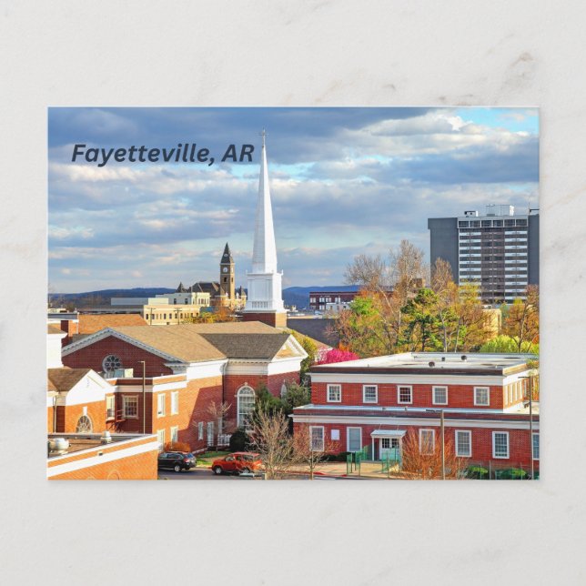 Postal Fayetteville, Arkansas Downtown View (Anverso)