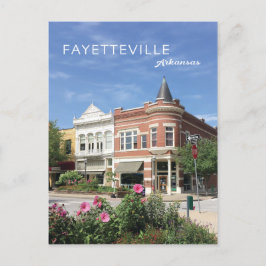 Postal Fayetteville, Arkansas, foto de la plaza del centr