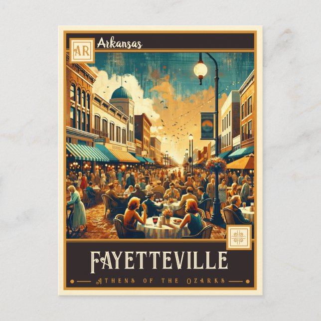 Postal Fayetteville, Arkansas | Vintage (Anverso)