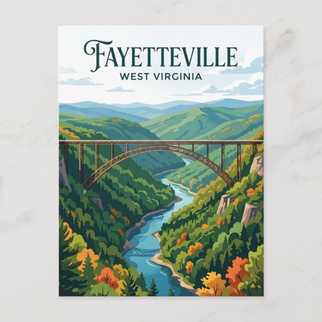Postal Fayetteville Virginia Occidental (Anverso)