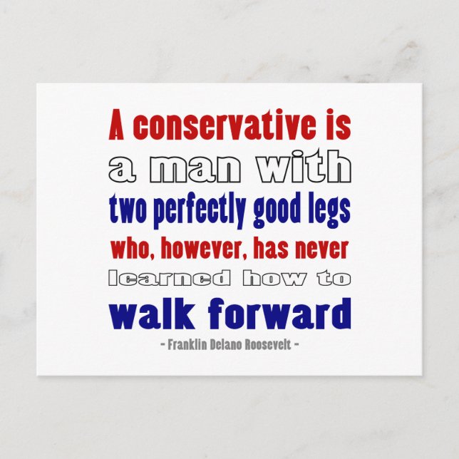 Postal FDR Define a los Conservadores Más Oscuro (Anverso)