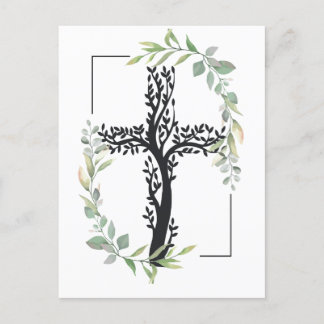 Postal Fe Cristiana | Cruz con Ramas