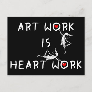 Postal Fe del arte: El arte es trabajo de corazón